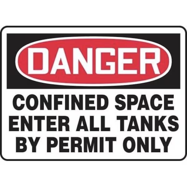 Accuform OSHA DANGER SAFETY SIGN CONFINED MCSP004XP MCSP004XP - main